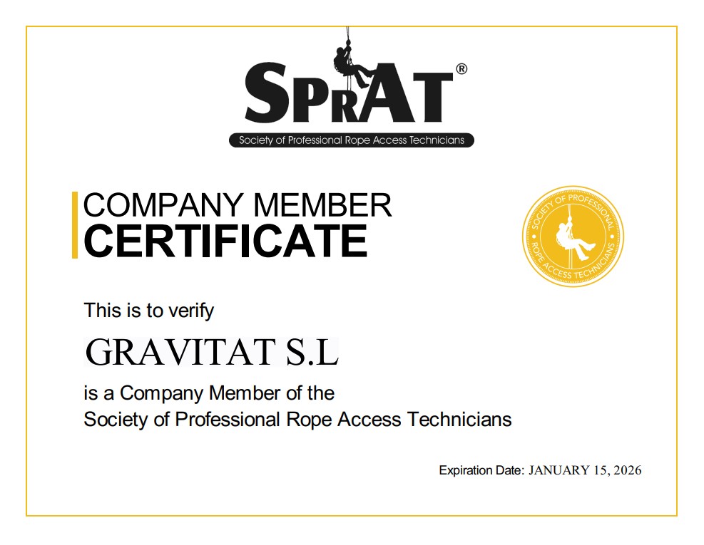 GRAVITAT: COMPANY MEMBER CERTIFICATE SPRAT
