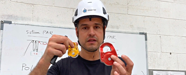 Tipos de poleas en los trabajos verticales