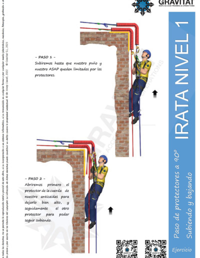 ¿Cómo hacer un paso de protectores a 90°?