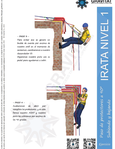 ¿Cómo hacer un paso de protectores a 90°?