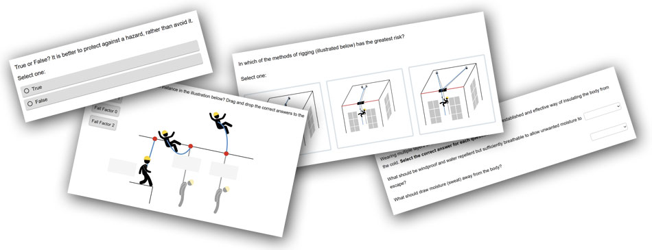 Tipos de preguntas utilizadas en el examen Irata nivel 3